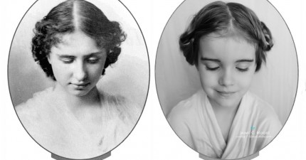 媽媽把女兒打扮成名人